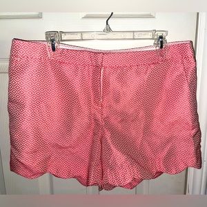 Hot pink and white Kenar shorts